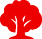 icon cây bóng mát màu đỏ