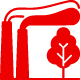 Icon cây xanh trồng nhà máy